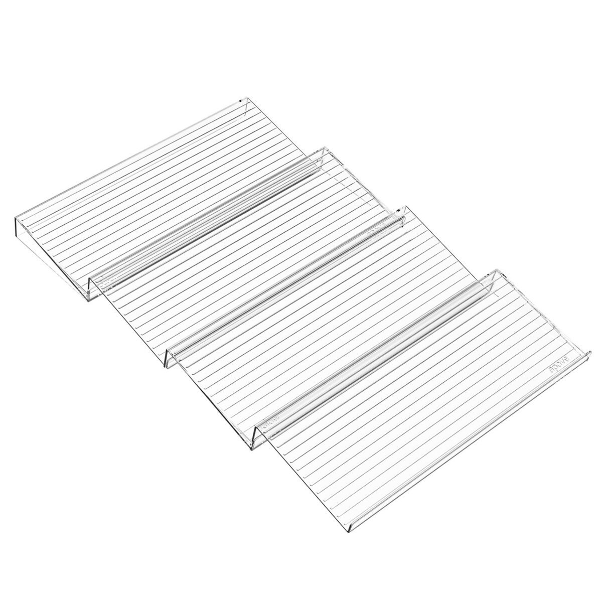 Clear Stepped Seasoning Rack — 4 Piece